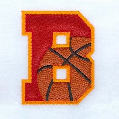 Weekend Sale B Basketball Applique Embroidery Design