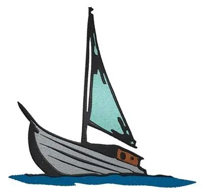 Sailboat Embroidery Design Markdown