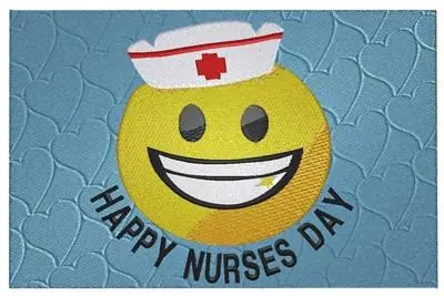Handmade Happy Nurses Day Embroidery Design