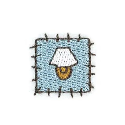 Secure Checkout Lamp Patch Embroidery Design