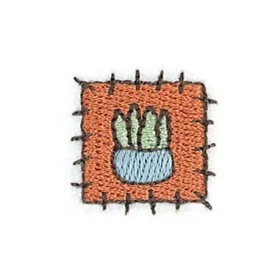 Plant Patch Embroidery Design Handmade