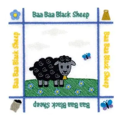 Black Sheep Quilt Embroidery Design Seasonal Sale