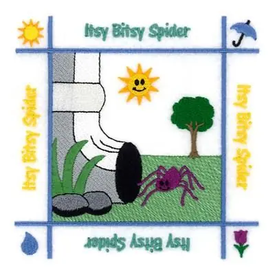 Itsy Bitsy Spider Quilt Embroidery Design Viral