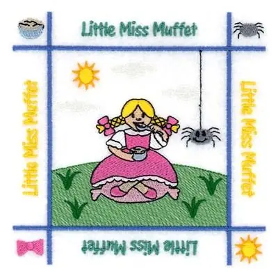 Little Miss Muffet Quilt Embroidery Design Wholesale