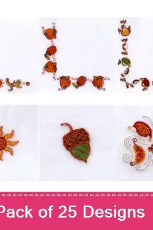 Autumn Harvest Embroidery design pack by Starbird Inc, Embroidery Packs on EmbroideryDesigns.com Genuine