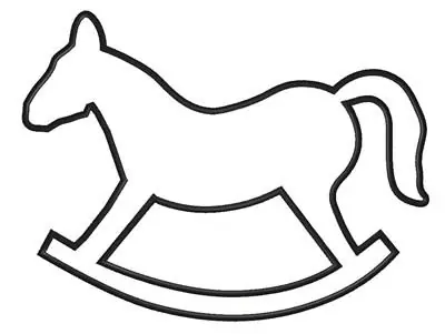 Rocking Horse Outline Embroidery Design Discount