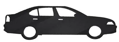 High Quality Car Silhouette Embroidery Design