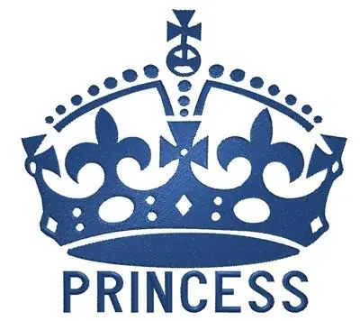 Princess Crown Embroidery Design Genuine