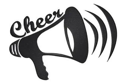 New Arrival Megaphone Cheer Embroidery Design