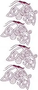 Price Cut Butterfly Vertical Border Embroidery Design