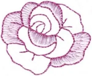Worldwide Shipping Rose Single Embroidery Design