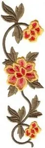 Editor’s Pick Vertical Floral Vine Embroidery Design