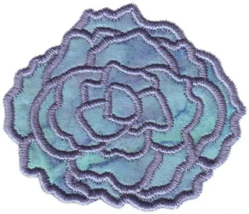 Warranty Included Ruffled Flower Applique Embroidery Design