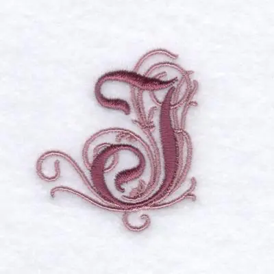 Elegant Font "J" Embroidery Design Genuine