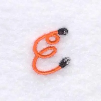 Tool Font "E" 1" High Embroidery Design Reduced Price