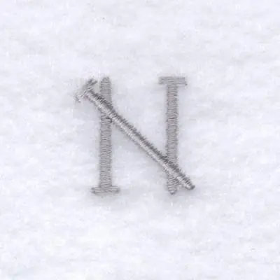 Tool Font "N" 1" High Embroidery Design Sale