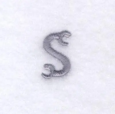 Secure Checkout Tool Font "S" 1" High Embroidery Design
