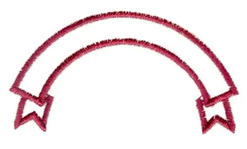 Budget Banner Outline Embroidery Design