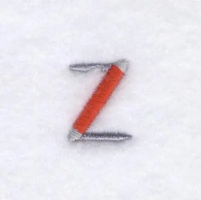 Tool Font "Z" 1" High Embroidery Design Save Now
