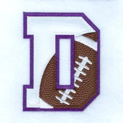 D Football Applique Embroidery Design Best Choice