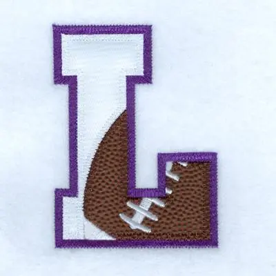 Special Offer L Football Applique Embroidery Design