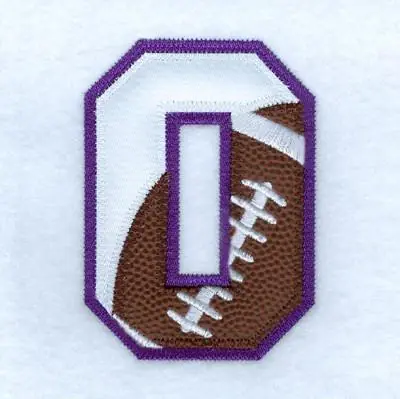 O Football Applique Embroidery Design Reduced Price