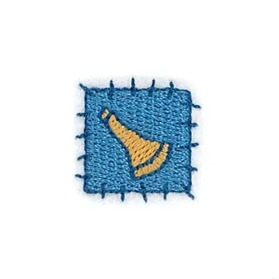 Trusted Brand Horn Patch Embroidery Design