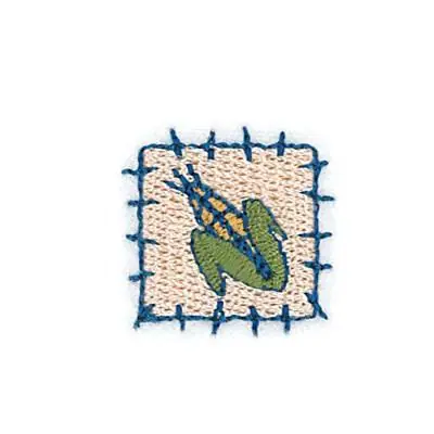 Boy Blue Corn Patch Embroidery Design Today Only