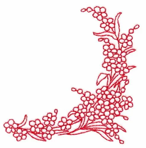 Floral Corner Embroidery Design Genuine