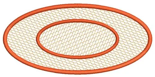 Genuine Oval Embroidery Design
