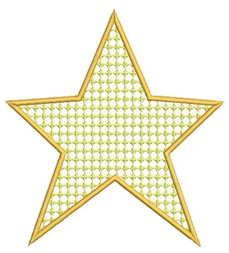 Top Pick Filled Star Embroidery Design