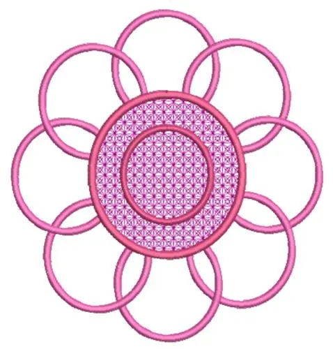 Must Have Flower Shape Embroidery Design