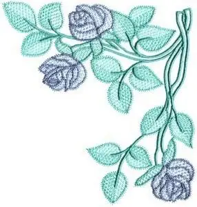 Rose Corner Embroidery Design Limited Offer