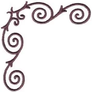 Don’t Miss Out Scrolled Corner Embroidery Design