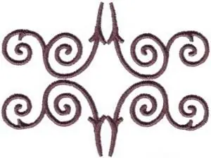 Get Yours Double Scroll Embroidery Design