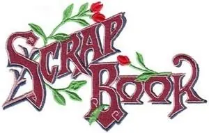 Handmade Scrapbook Banner Embroidery Design