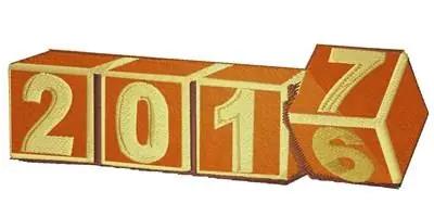 New Years Blocks Embroidery Design Special Discount