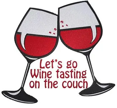Wine Tasting Toast Embroidery Design Last Chance