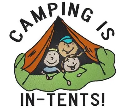 Authentic Camping In-Tents Embroidery Design