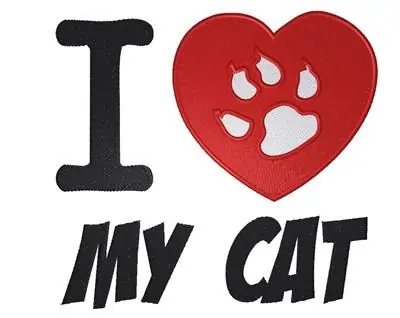 Love My Cat Embroidery Design Professional Grade