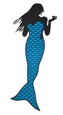 Bulk Order Mermaid Silhouette Embroidery Design