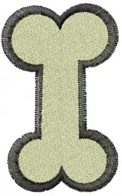 Vertical Dog Bone Embroidery Design Same Day Shipping