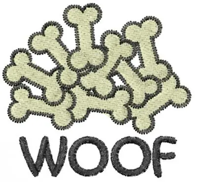 New Release Woof Dog Bones Embroidery Design