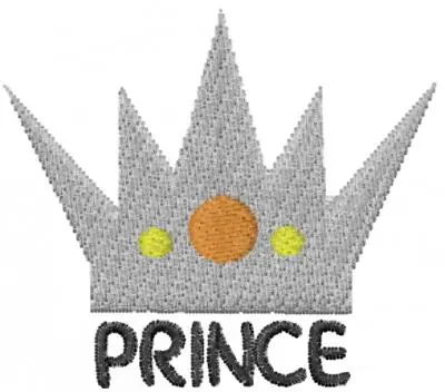 Free Returns Prince Crown Embroidery Design