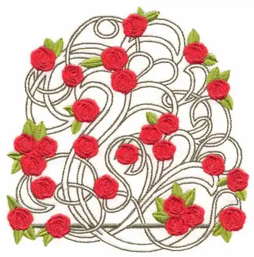 Roses Trapunto Embroidery Design New Release