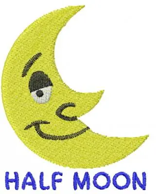Authentic Half Moon Embroidery Design