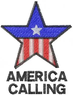 America Calling Embroidery Design Exclusive