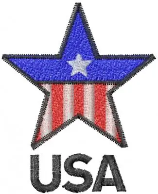 American Star USA Embroidery Design Cheap