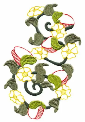 Don’t Miss Out Floral Vine Embroidery Design