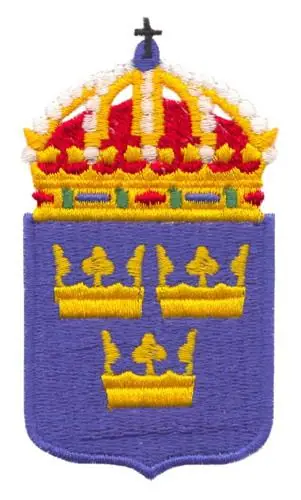 Sweden Coat of Arms Embroidery Design Trending